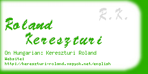 roland kereszturi business card